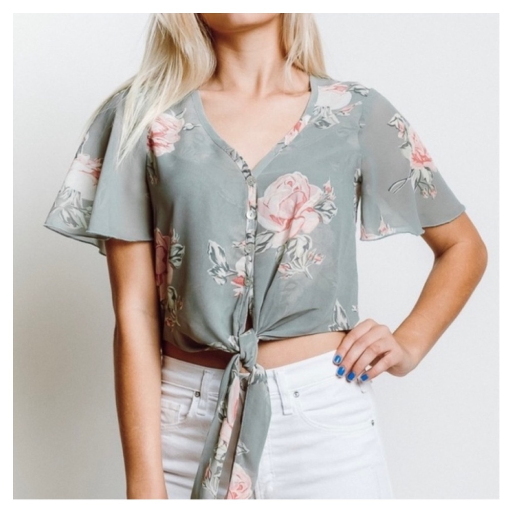 SHOW ME YOUR MUMU • The Tortuga Tie Top in Sweetheart Sage